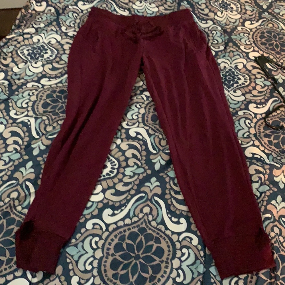 Burgundy joggers